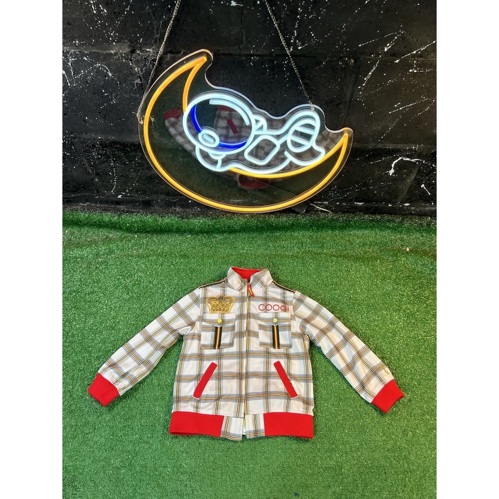 Coogi Kids Baby‎ Toddler Size 2T Full Zip Jacket Red Plaid Pattern
